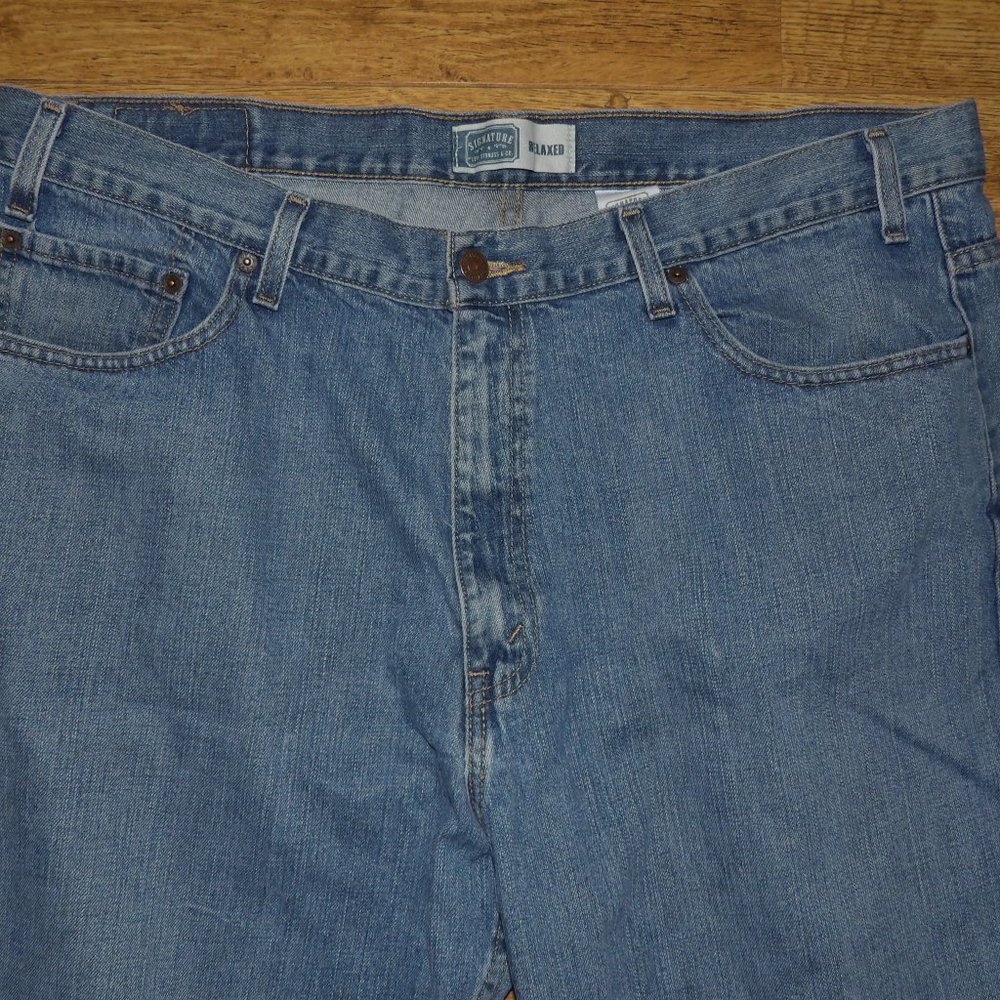 Kirklands Signature 5-Pocket Blue Jeans, 42 x 30